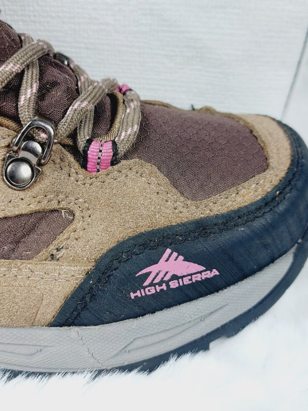 High Sierra Trekker Women's Brown Pink Lace-Up Waterproof Hiking Boots Size 7.5 - Picture 7 of 12